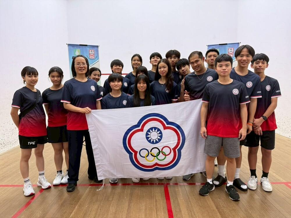 台灣壁球青少年隊將前往日本東京參加「2025年日本青少年壁球公開賽」