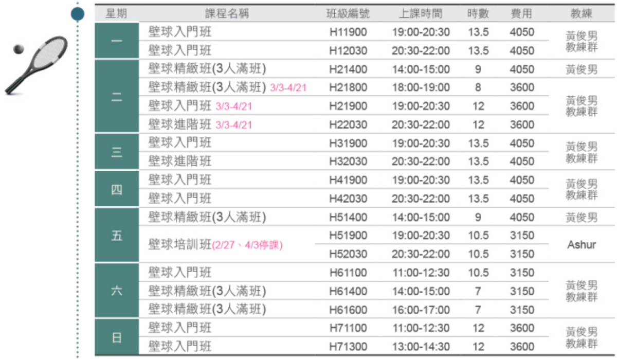 2026-2期(3-4月)南港運動中心運動研習簡章